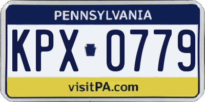 PA license plate KPX0779