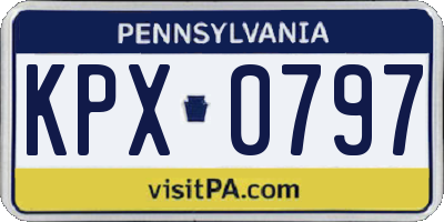 PA license plate KPX0797