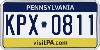 PA license plate KPX0811