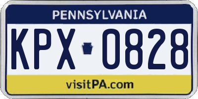 PA license plate KPX0828