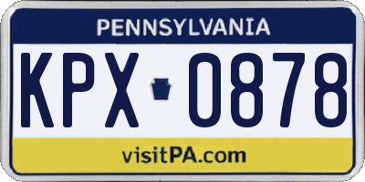 PA license plate KPX0878
