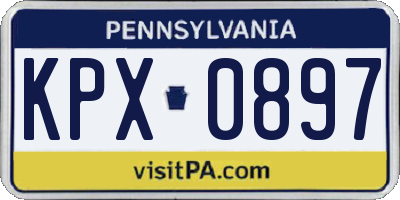PA license plate KPX0897