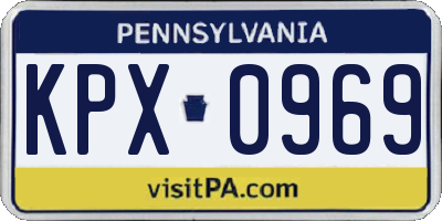PA license plate KPX0969