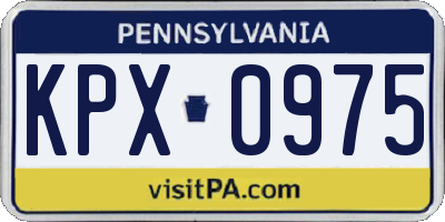 PA license plate KPX0975