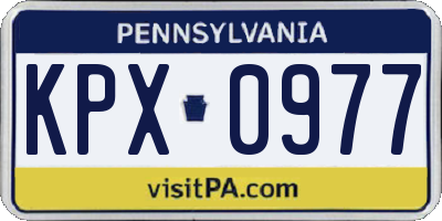 PA license plate KPX0977