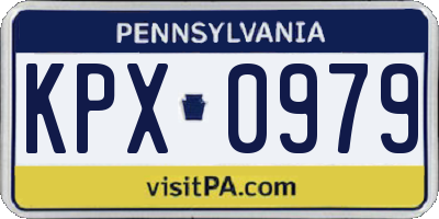 PA license plate KPX0979