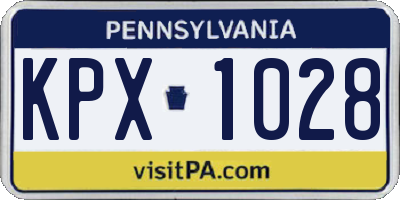PA license plate KPX1028