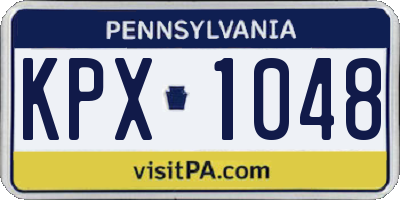 PA license plate KPX1048
