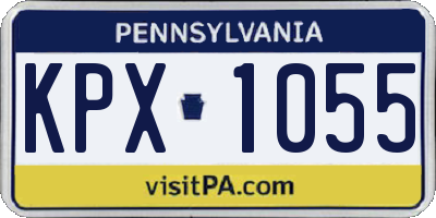 PA license plate KPX1055