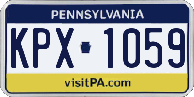PA license plate KPX1059