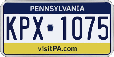 PA license plate KPX1075