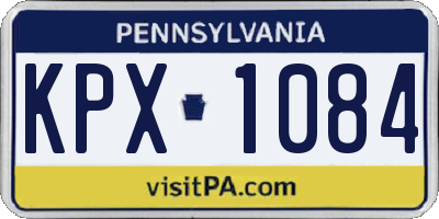 PA license plate KPX1084