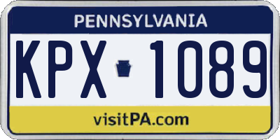 PA license plate KPX1089