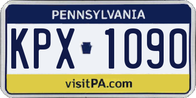 PA license plate KPX1090