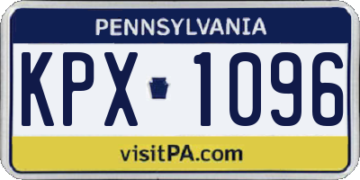 PA license plate KPX1096