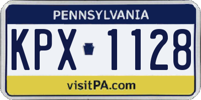 PA license plate KPX1128