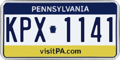 PA license plate KPX1141