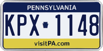 PA license plate KPX1148