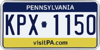 PA license plate KPX1150