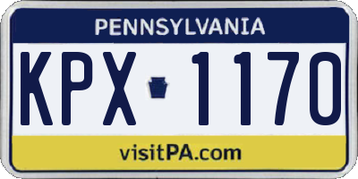 PA license plate KPX1170