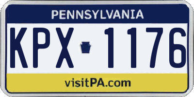 PA license plate KPX1176