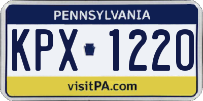 PA license plate KPX1220