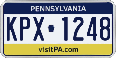 PA license plate KPX1248