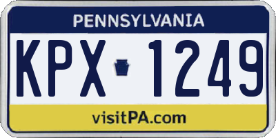 PA license plate KPX1249