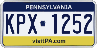 PA license plate KPX1252