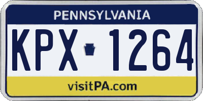 PA license plate KPX1264