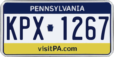PA license plate KPX1267