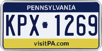 PA license plate KPX1269