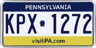 PA license plate KPX1272