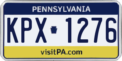 PA license plate KPX1276