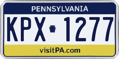 PA license plate KPX1277