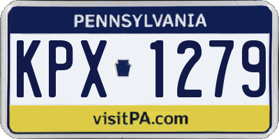 PA license plate KPX1279