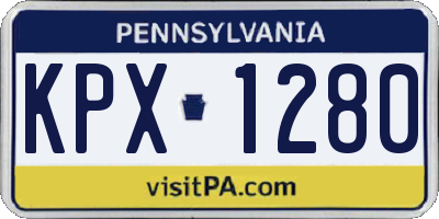 PA license plate KPX1280
