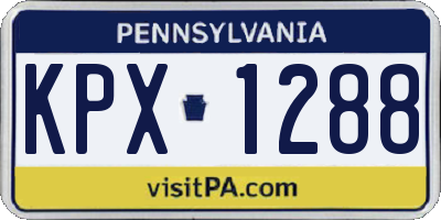 PA license plate KPX1288