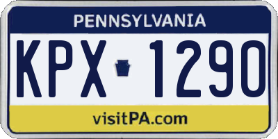PA license plate KPX1290