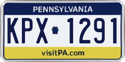 PA license plate KPX1291
