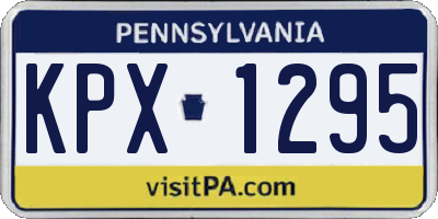 PA license plate KPX1295