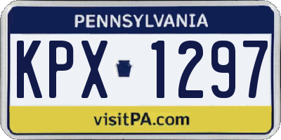 PA license plate KPX1297