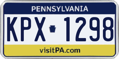 PA license plate KPX1298
