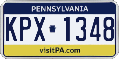PA license plate KPX1348