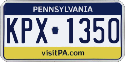 PA license plate KPX1350