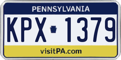 PA license plate KPX1379