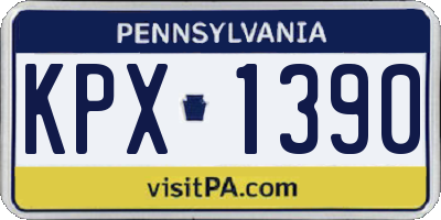 PA license plate KPX1390