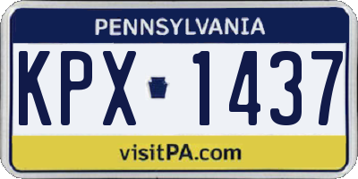 PA license plate KPX1437
