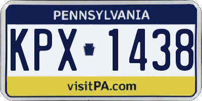 PA license plate KPX1438