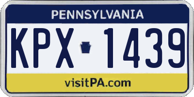 PA license plate KPX1439